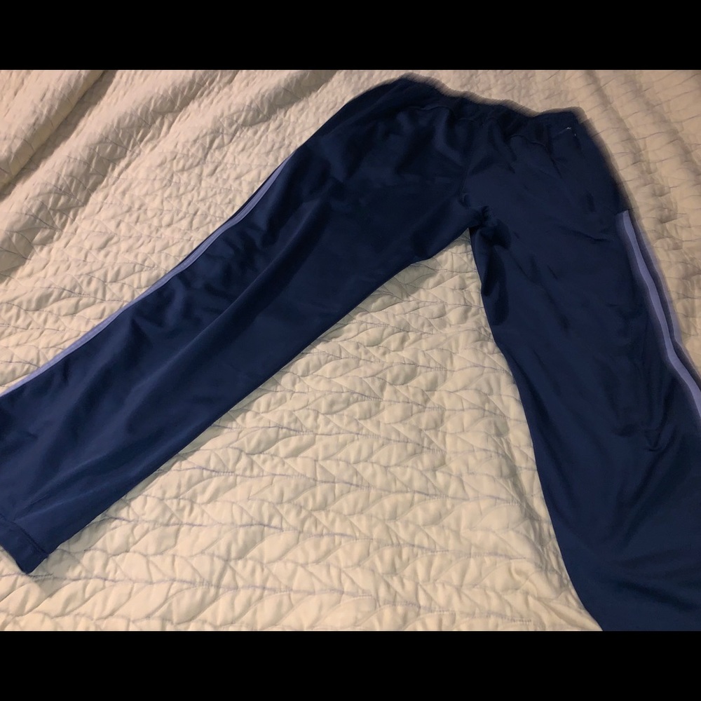 Navy and Gray Adidas Active 360 Warmup Bottoms